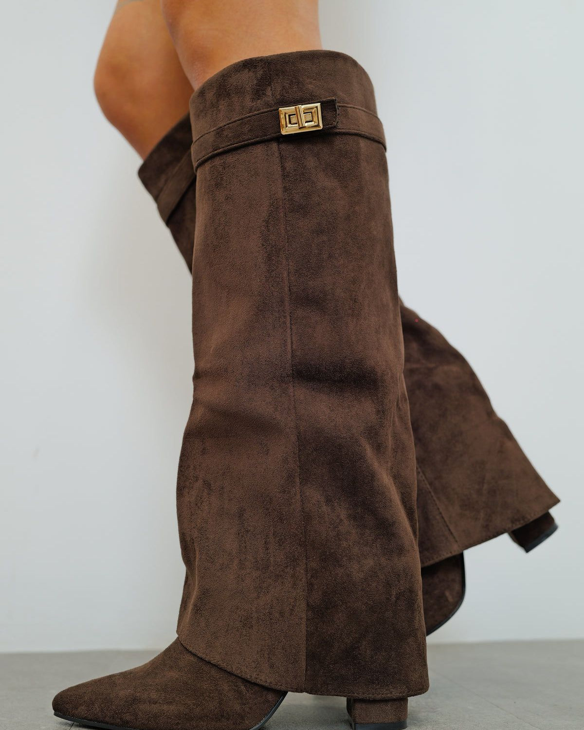 SUEDE BOOTS — BROWN