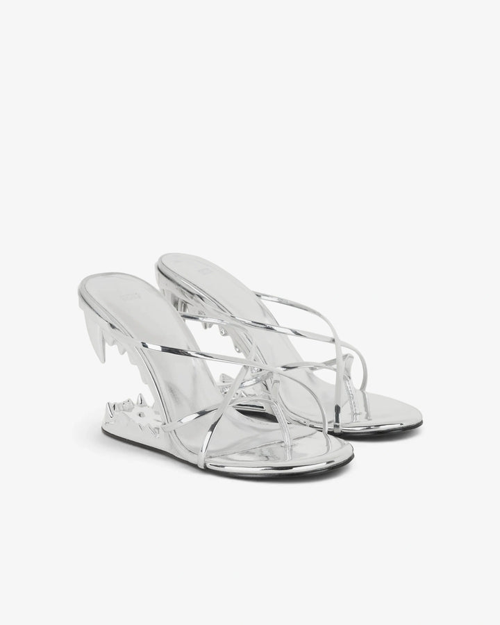 VELVET HEELS — SILVER