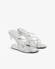 VELVET HEELS — SILVER